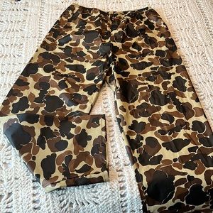 Columbia Camo Waterproof Outdoor Rainproof Mens Pant PVC Nylon Rubber